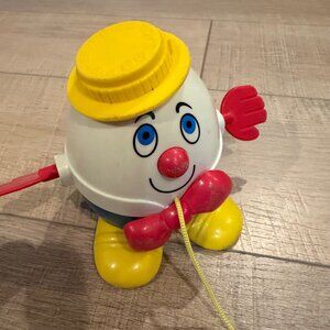 Vintage 2019 Mattel Mr. Potato Pull Toy With Yellow Hat Red Hands & Bowtie